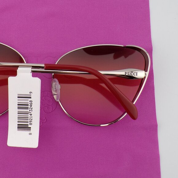 Emilio Pucci Dramatic Gradient Cat Eye Shades, Side Shield Big Bordeaux EP0186 main image 4